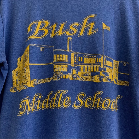 Vintage 80’s T Shirt “Bush Middle School” - Picture 4 of 15